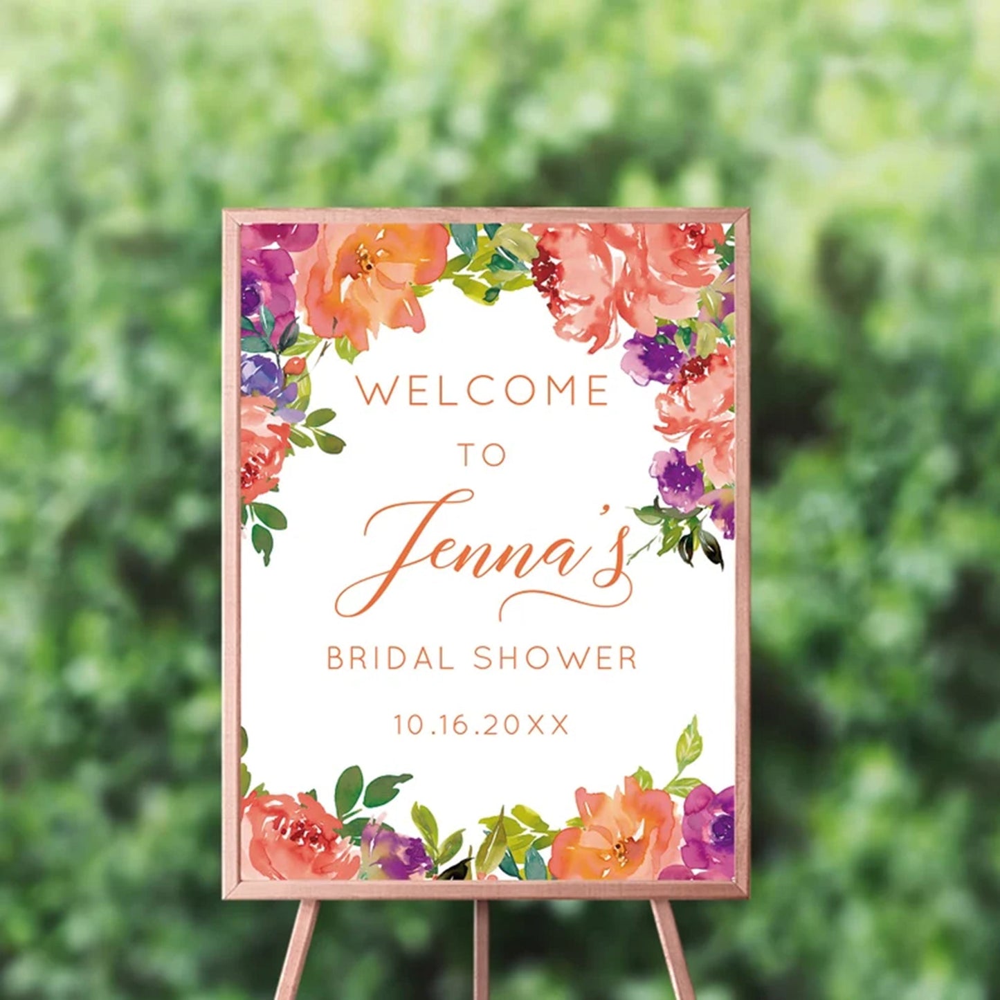 Fall in Love Bridal Shower Invitation,Fall Engagement party invitation,Floral Thanksgiving invitation,Fall dinner party Invite { Jenna }