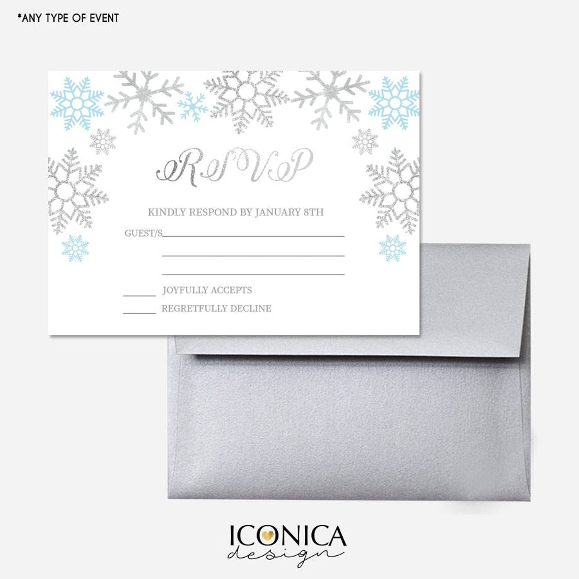 Winter Wonderland baby Shower Invitation, Wonderland christmas cards Holiday card, Printed or Printable File Free Shipping IBS0025