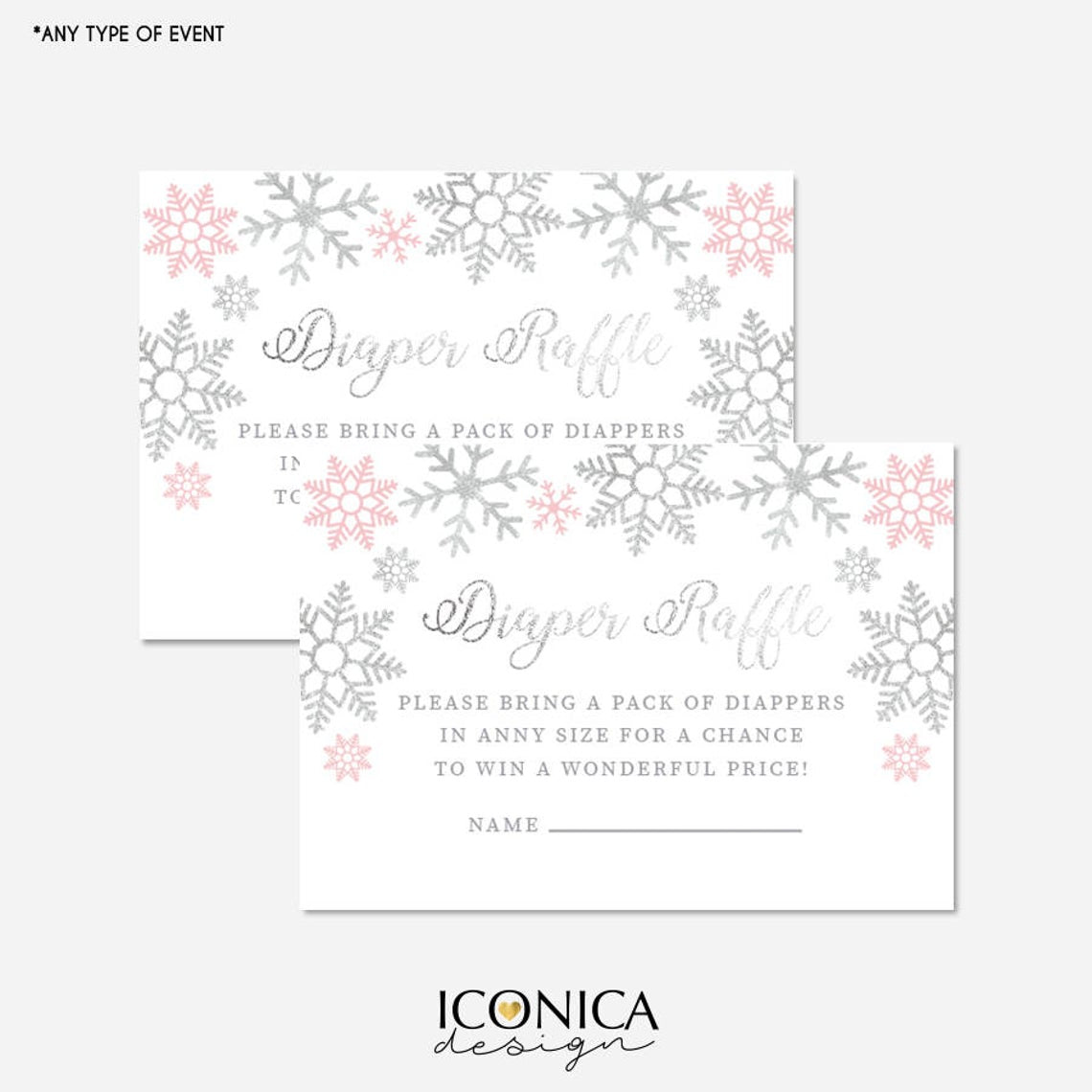 Winter Wonderland baby Shower Invitation, Wonderland christmas cards Holiday card, Printed or Printable File Free Shipping IBS0024