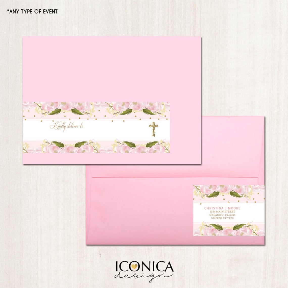 Envelope Wraps - Return Labels || A La Carte || Single Party Item Of Any Of Our Party Collections || Made To Match Any Id Invitation
