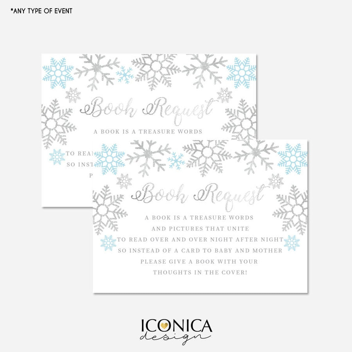 Winter Wonderland baby Shower Invitation, Wonderland christmas cards Holiday card, Printed or Printable File Free Shipping IBS0025