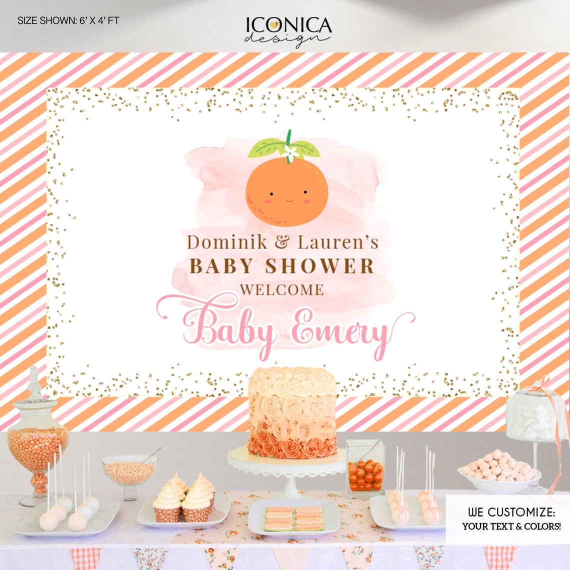 Cutie baby shower Invitation,A little Cutie is on the way card,Little Cutie Citrus Baby Shower,Cuties Clementines theme party,Fruit Party