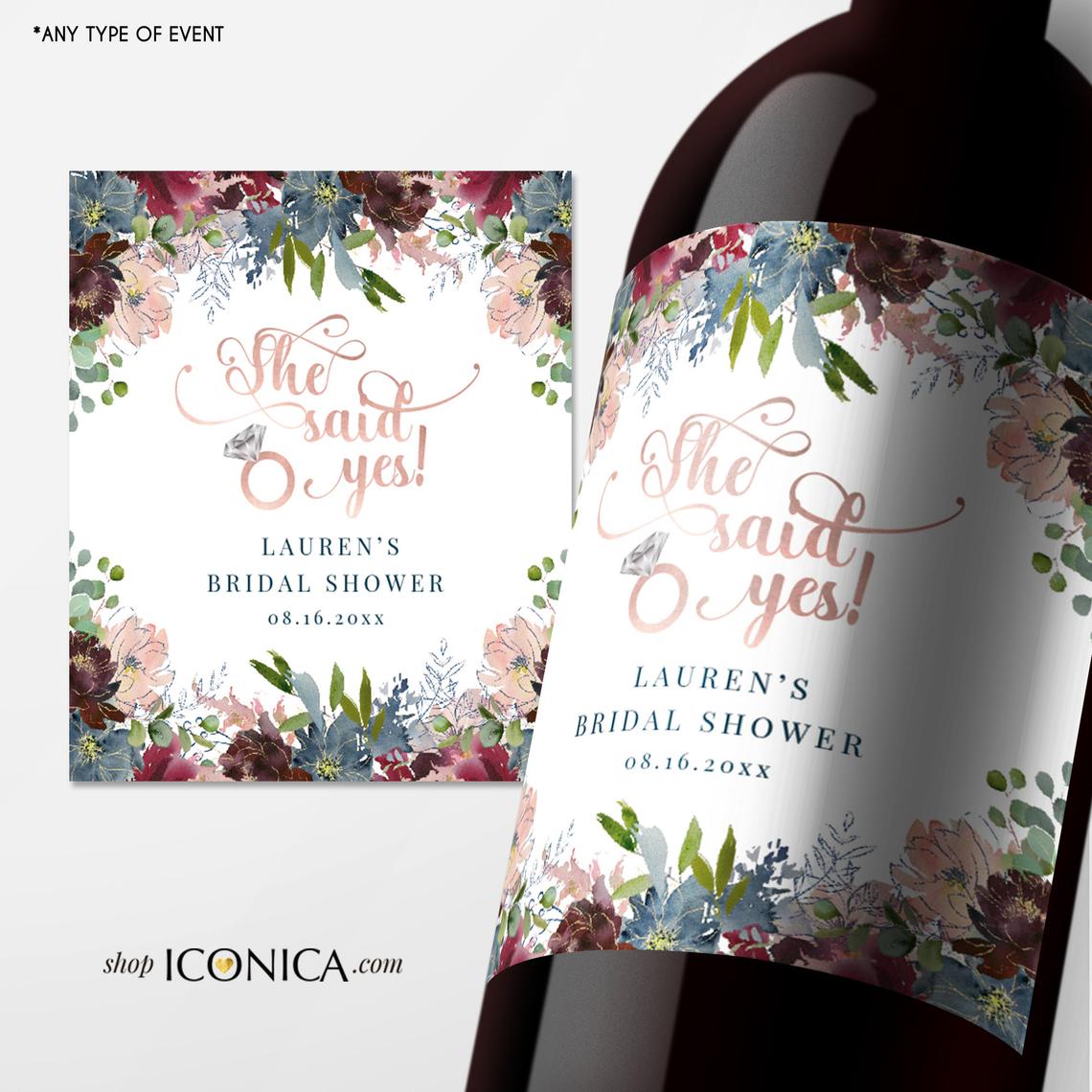 Custom Beverage Labels, Bottle wrappers || a La Carte || Wine Labels, Champagne Labels, Water Bottle Labels, Beer Labels || Made To Match