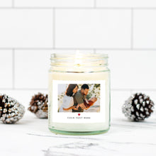 Load image into Gallery viewer, Christmas Gift Personalized Photo Candle 9 oz Soy Wax Candle Gift | Picture Candle | Custom Gift | Photo Candle Gift | Hostess Gift
