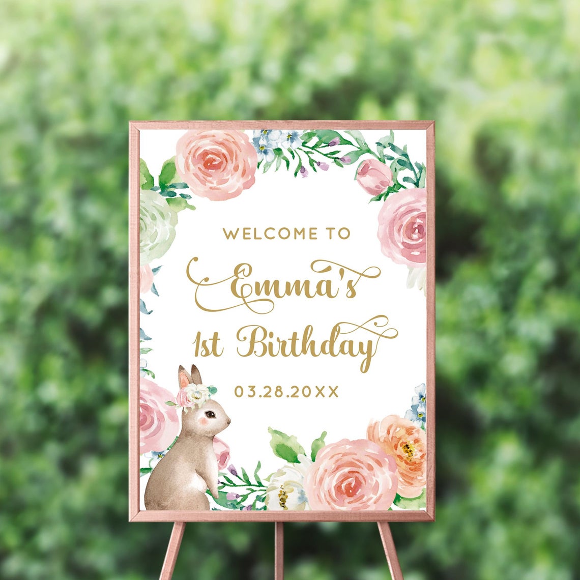 Bunny Floral Book Request Cards 3.5x2.5" Stock The Library Cards, Spring Parties, Floral Baby Shower, Floral Garland, Floral Bunny Decor, Easter