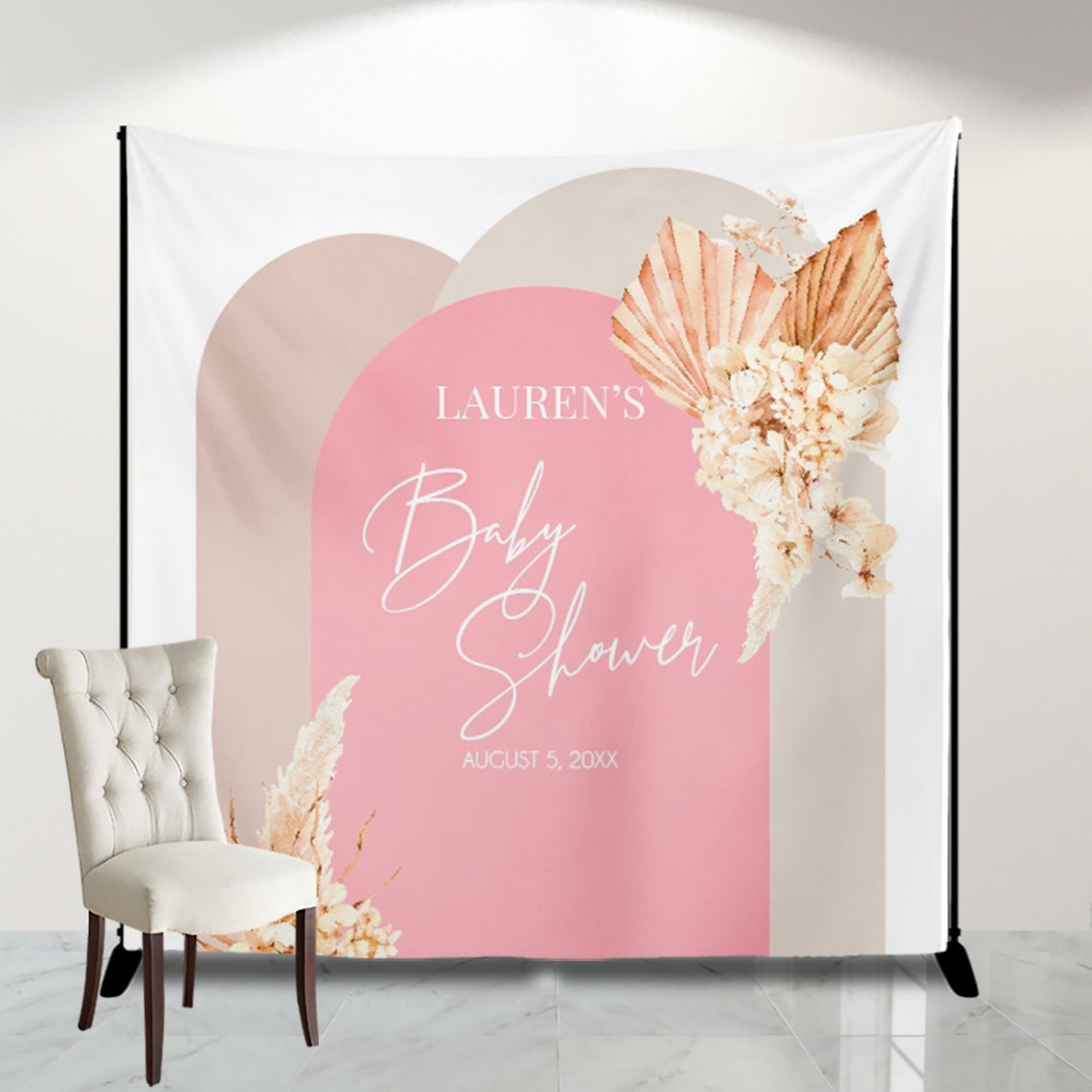 Girl Baby Shower Decor Custom Floral Backdrop Photo Booth -   Baby  shower backdrop, Girl baby shower decorations, Girl shower decorations