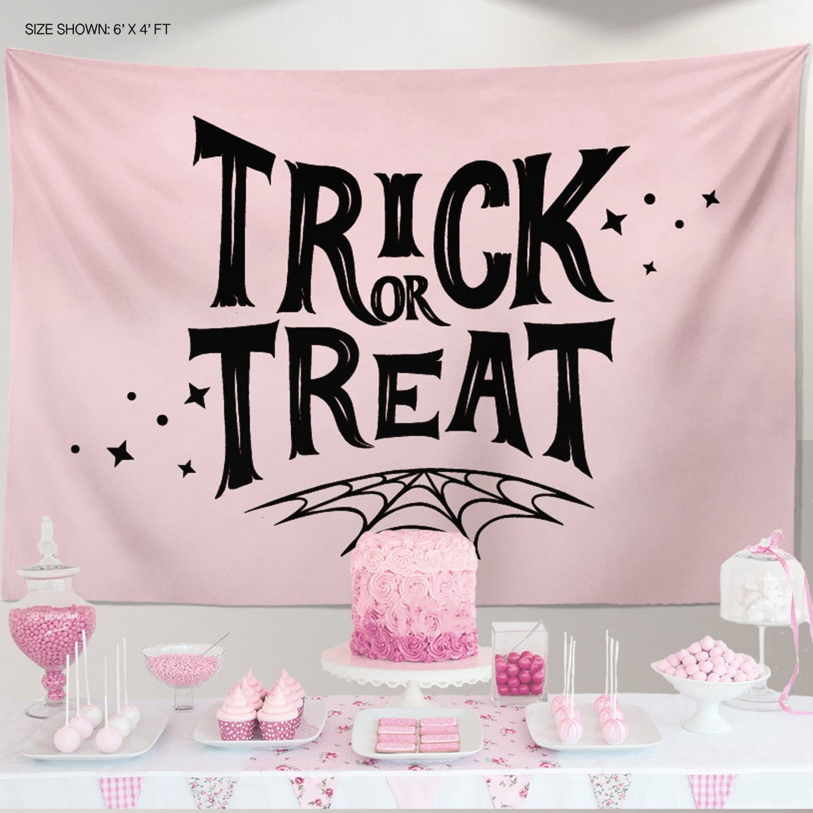 Halloween Backdrop for girls party Personalized, Halloween decorations, Halloween background for photos, Happy Halloween Backdrop decor