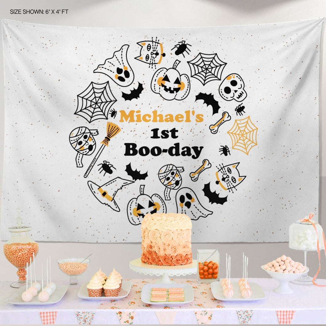 Halloween 1st Birthday Banner Personalized, Halloween 1st Birthday Decorations,Halloween background for photos,Halloween Backdrop home decor