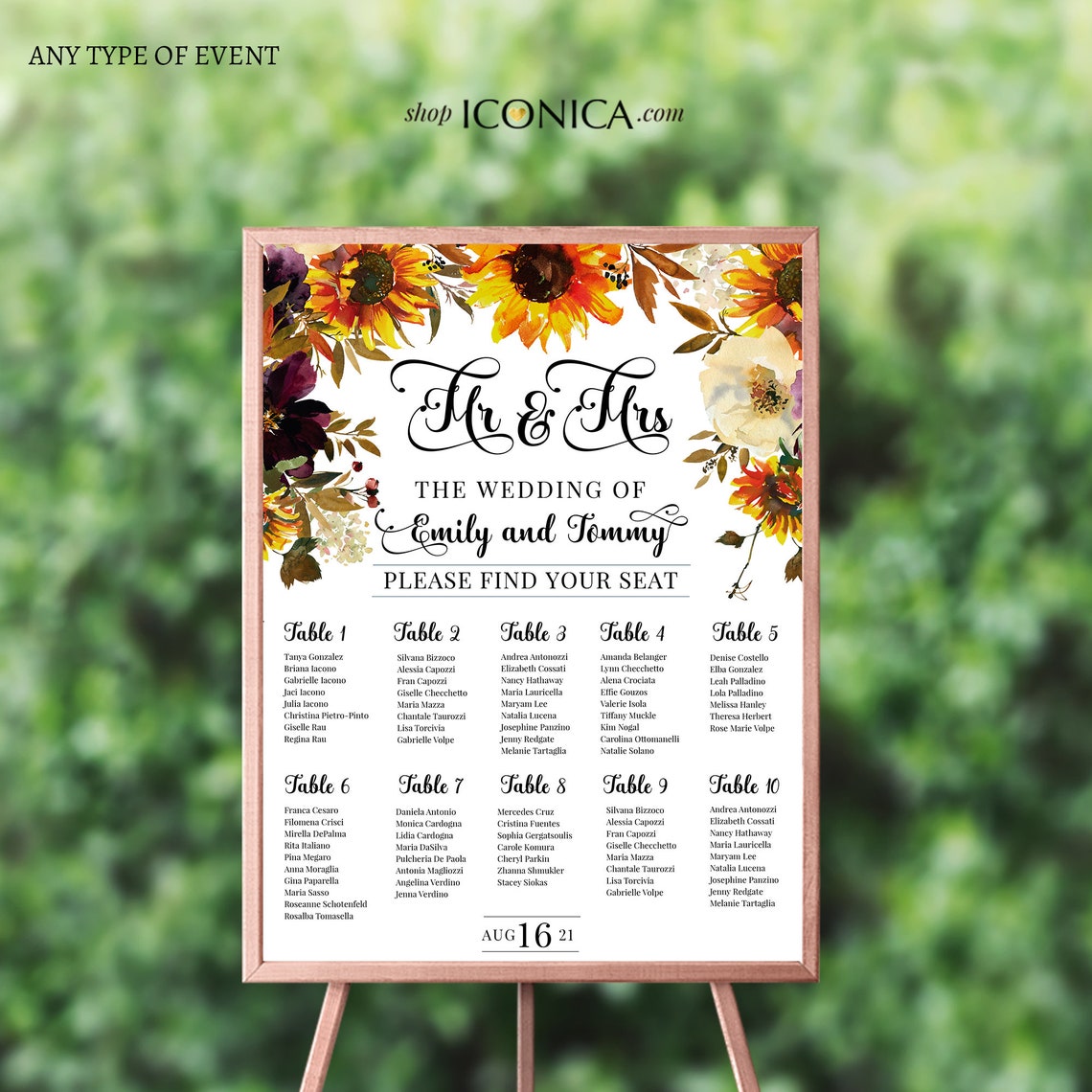 Sunflower Wedding Sign Printed, Burgandy and Sunflowers Welcome Sign Personalized, Rustic Sunflowers Welcome Sign