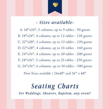 Load image into Gallery viewer, Wedding Seating Chart Board Elegant Pink Flowers Printed Seating Chart Guest List Chart Seating Chart Template more colors available
