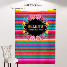 Load image into Gallery viewer, Fiesta themed Backdrop,Mexican Backdrop,Cinco de Mayo Decorations, Baby Shower or Bridal Shower Fiesta, Printed
