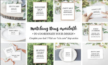 Load image into Gallery viewer, Bridal Shower Seating Chart Floral Navy Burgundy Blush Pink Board Decor Printed Seating Chart Guest List Chart Template {WISH Collection}
