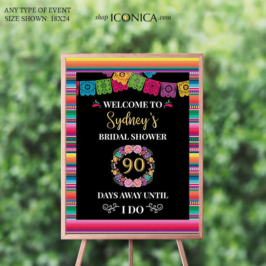 FIESTA Bridal Shower Welcome Sign, FIESTA theme Welcome sign Decor , LETs FIESTA Poster, Cinco de mayo,  Fiesta Bachelorette Sign