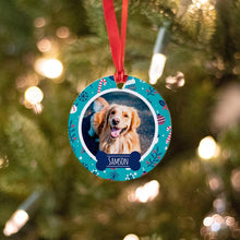 Load image into Gallery viewer, Christmas Pets Ornament Personalized | Christmas Decoration | Holiday Gifts | Dog Mom - Our first Christmas | Holiday decor
