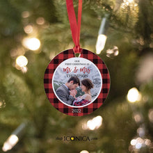 Load image into Gallery viewer, 2020 Christmas Ornament Wedding Ornament Personalized Mr &amp; Mrs First Christmas Decoration | Engagement Gift for Couple | Any text

