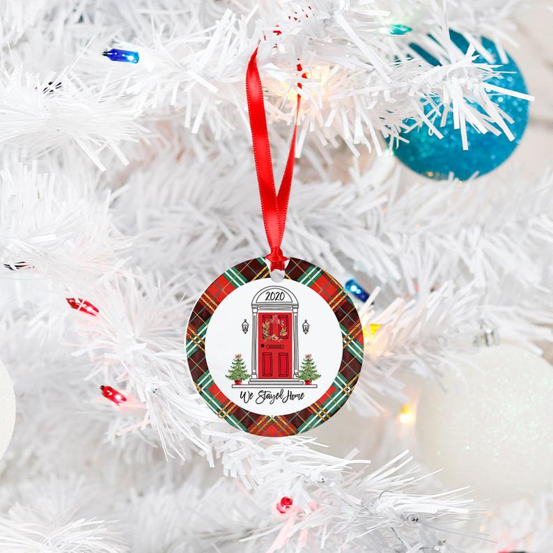 2020 Christmas Ornament We stayed Home Christmas Decoration Personalized | Custom Holiday Gifts | Any text