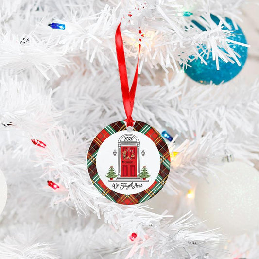 2020 Christmas Ornament We stayed Home Christmas Decoration Personalized | Custom Holiday Gifts | Any text