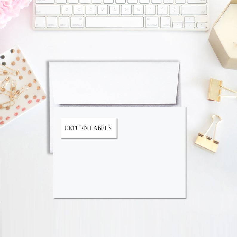 Custom Return Address Labels || a La Carte || Single Party Item Of Any Of Our Party Collections || Made To Match Any Id Invitation