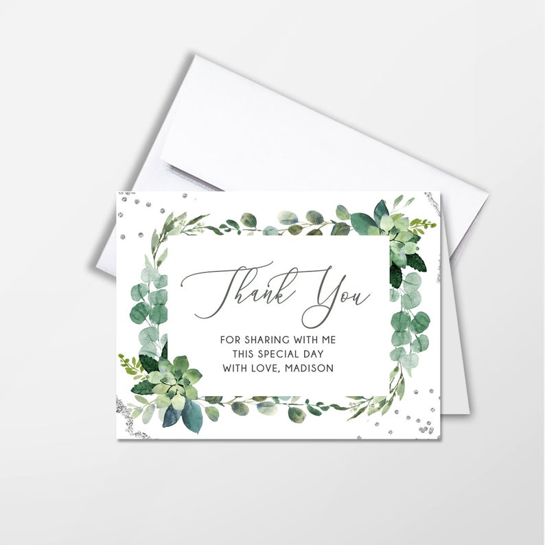 First Communion Cards Succulents Greenery Thank you Cards Handcrafted 3-layers Card Baptism Cards Bookmarks, Tarjetas de Recuerdo