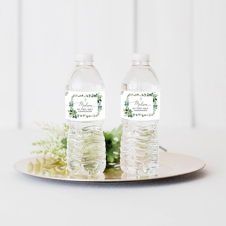 First Communion Cards Succulents Greenery Thank you Cards Handcrafted 3-layers Card Baptism Cards Bookmarks, Tarjetas de Recuerdo