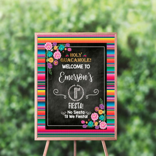 FIESTA Bridal Shower Welcome Sign, FIESTA theme Welcome sign Decor , LETs FIESTA Poster, Cinco de Mayo, Fiesta Bachelorette Sign