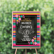Load image into Gallery viewer, FIESTA Bridal Shower Welcome Sign, FIESTA theme Welcome sign Decor , LETs FIESTA Poster, Cinco de Mayo, Fiesta Bachelorette Sign
