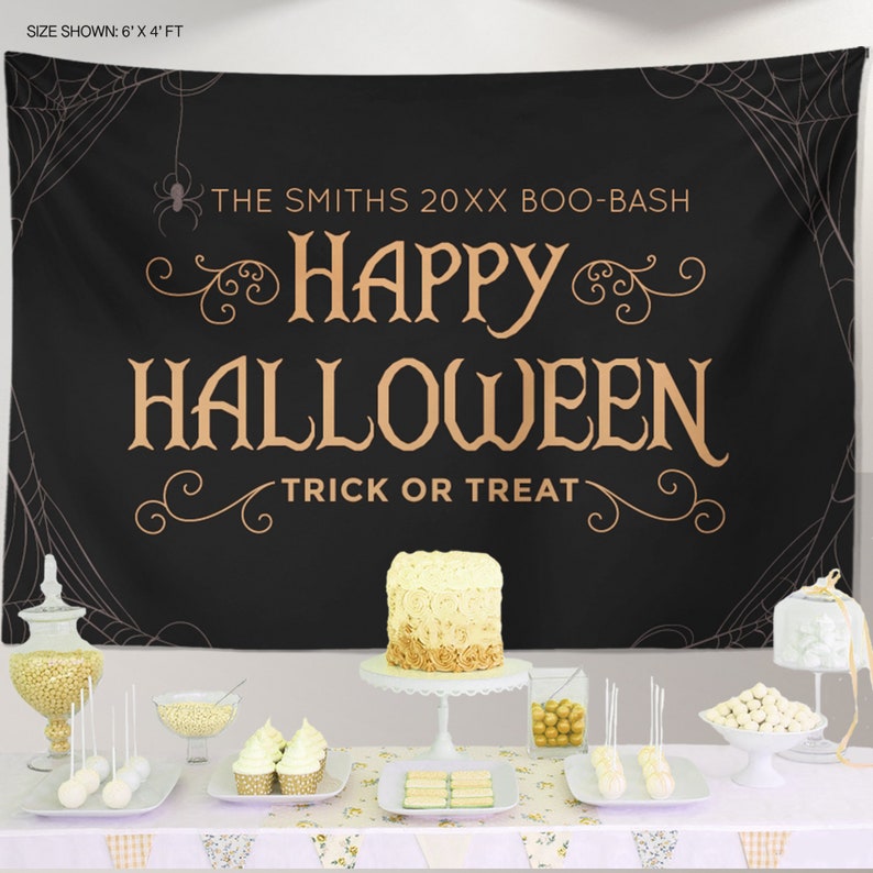 Halloween Backdrop Personalized, Halloween decorations, Halloween background Happy Halloween