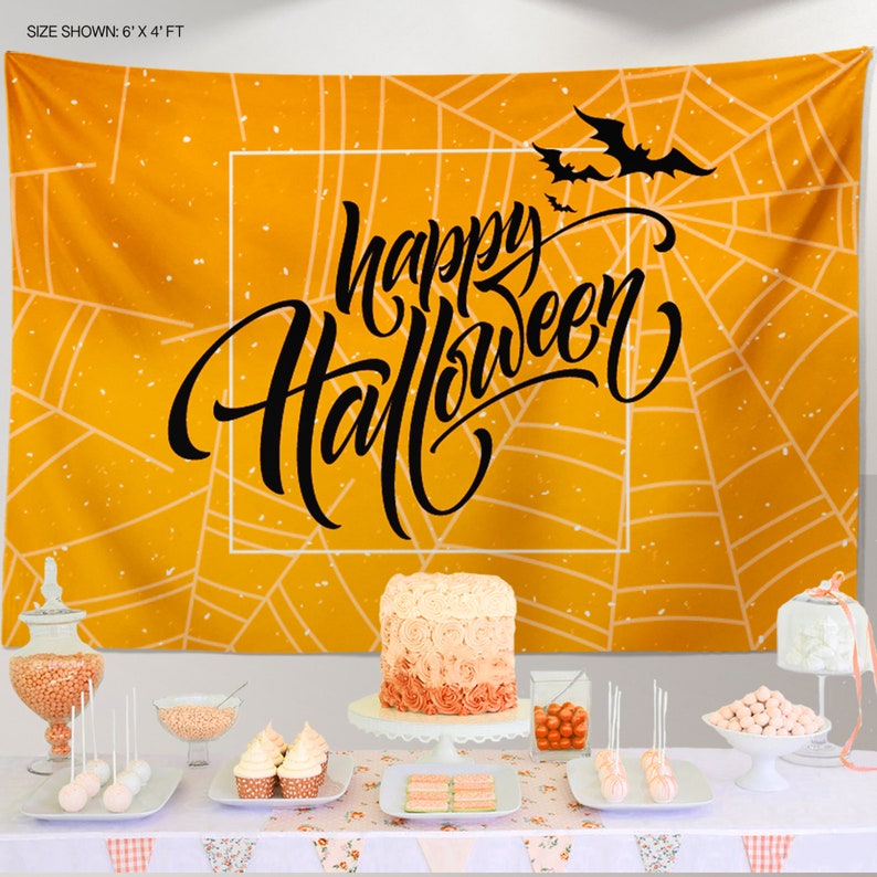 Halloween Backdrop for party Personalized, Halloween home decorations, Halloween background for photos, Happy Halloween Backdrop decor