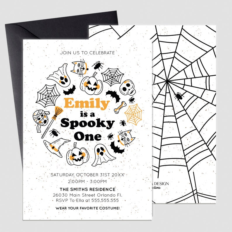 Halloween Baby Shower Invitation Boy or Girl, Any text, Little Pumpkin Baby Shower Invite , Halloween 1st Birthday Card, Boo-Day Card