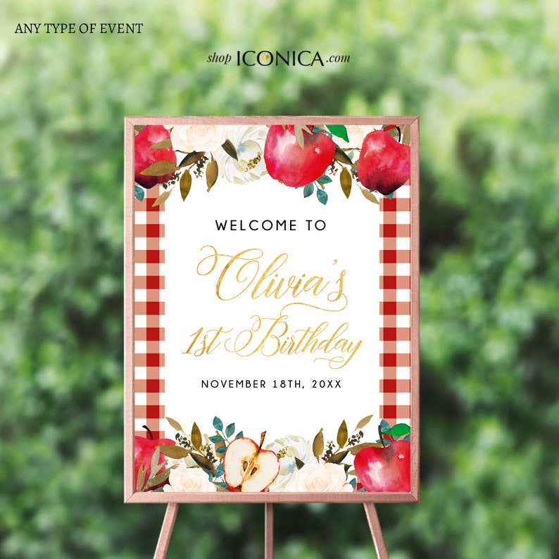 Apple Orchard party invitation, Apple of my eye invitations, Fall PARTY Invites,Fruit Party card,Printed