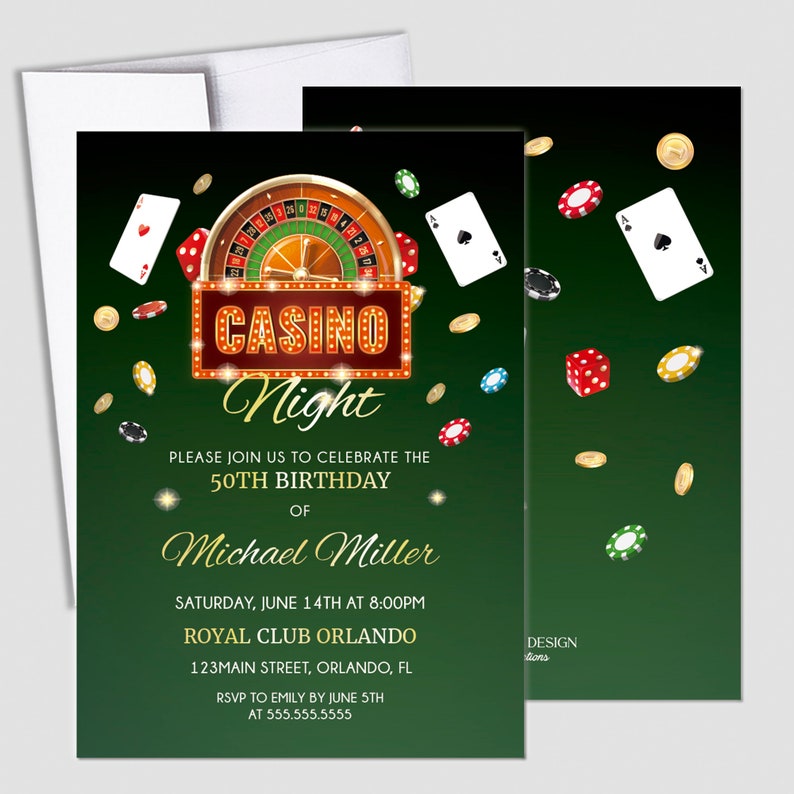 Casino 50th Birthday Wine Label Personalized "Cheers to 50 years" Any Age Milestone Birthday Beverage Labels Beer or Champagne labels