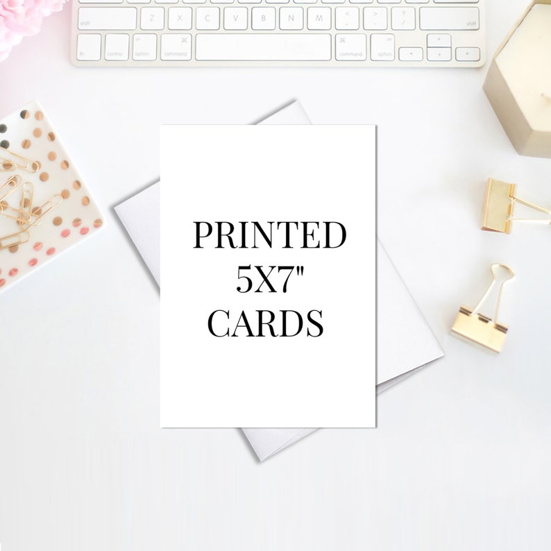 PRINTED INVITATIONS || A7 Cards 5x7, Double Sided, White or Cream envelopes included