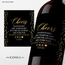 Load image into Gallery viewer, Wine labels 2021 Champagne labels Funny Christmas Wine Label Personalized 2021 beer labels, Christmas stickers personalized
