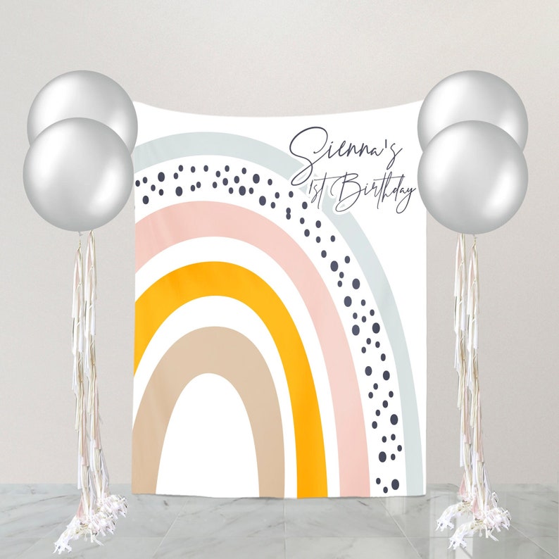 Boho Rainbow Birthday Decorations Personalized Boho Rainbow Banner,Boh –  Iconica Design