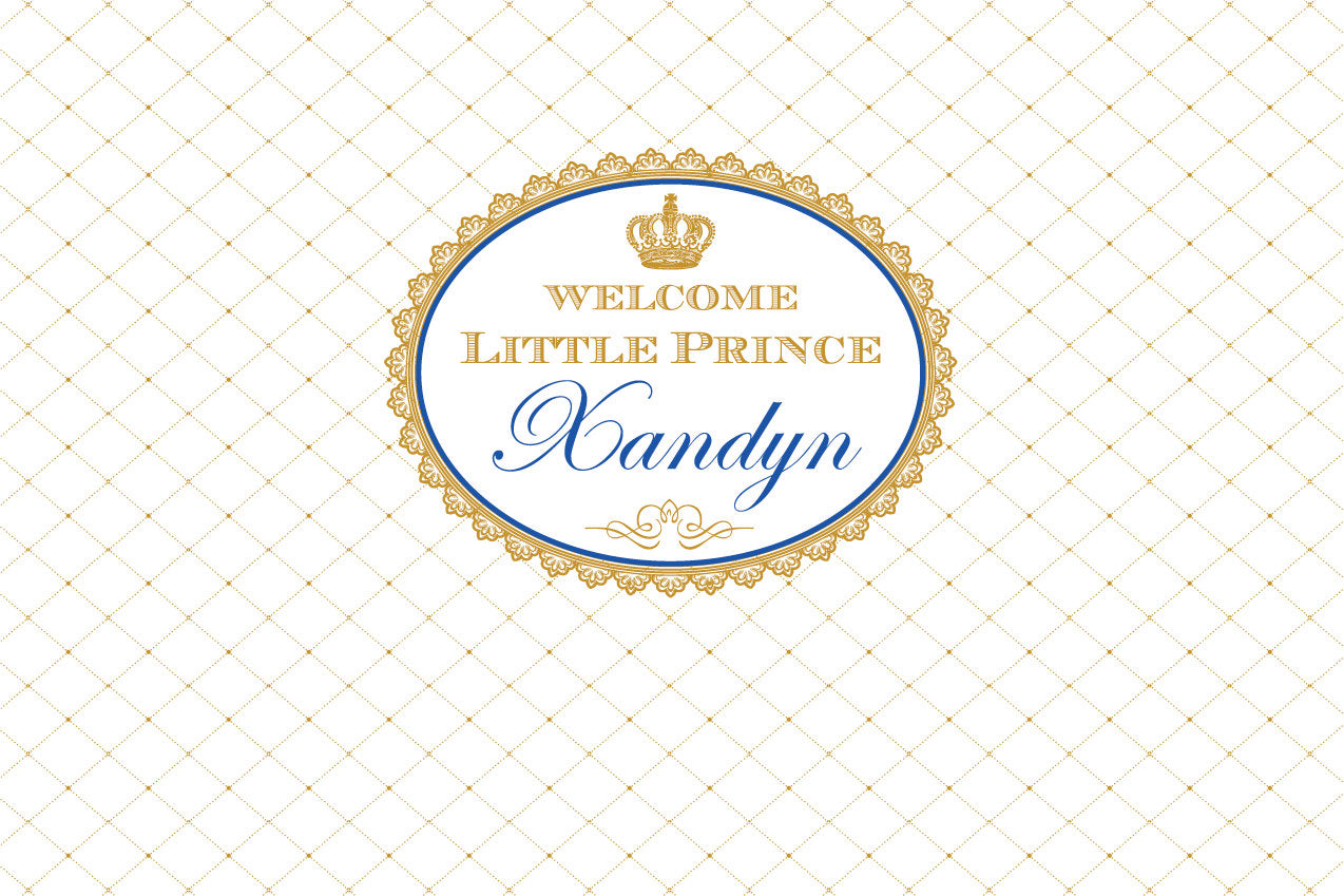 Prince Royal Baby Shower Party Backdrop| Royal Party Backdrop || Party Banne Printed Or Printable File Free Shipping Bbs0008