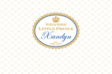 Load image into Gallery viewer, Prince Royal Baby Shower Party Backdrop| Royal Party Backdrop || Party Banne Printed Or Printable File Free Shipping Bbs0008
