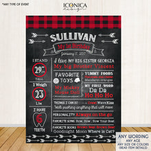 Load image into Gallery viewer, Lumberjack First Birthday Chalkboard Sign Birthday Poster Lumberjack First Birthday Milestone Poster Arrows 1st Birthday Party CBD005
