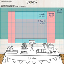 Load image into Gallery viewer, Tea Party First Birthday Backdrop, Tea Party Dessert Table Banner, any age, Floral Blue and Pink Backdrop, Printed
