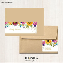 Load image into Gallery viewer, Envelope Wrappers 8x2&quot;, Personalized, Printed Labels, Full Color, Floral Envelope Wrappers, Return Labels
