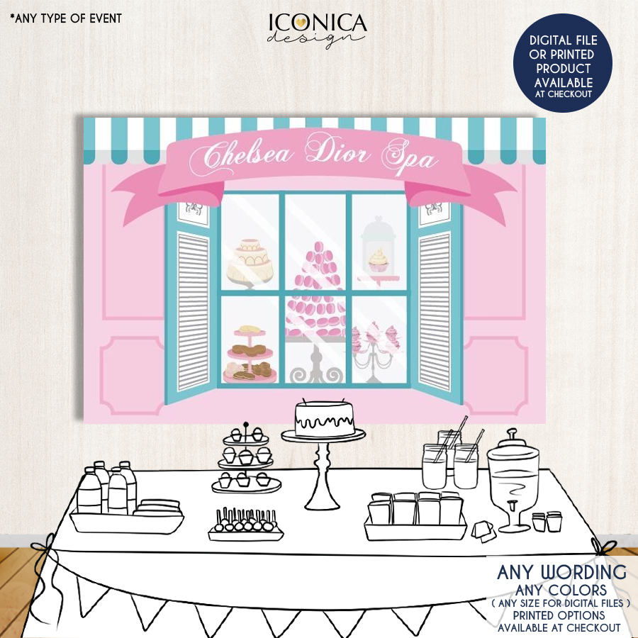 Paris backdrop,patisserie backdrop, Personalized Paris cafe backdrop,patisserie,cafe backdrop,french cafe backdrop