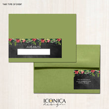 Load image into Gallery viewer, Envelope Wrappers 8x2&quot; Printed, Holiday Chalkboard Collection, Holiday Garland,  christmas mistletoe
