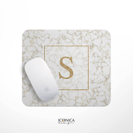 Personalized Mouse Pad, Marbel and Faux Gold,Personalized Holiday Gifts,Personalized Office Gift,Custom office decor,Desk accessories MP0008
