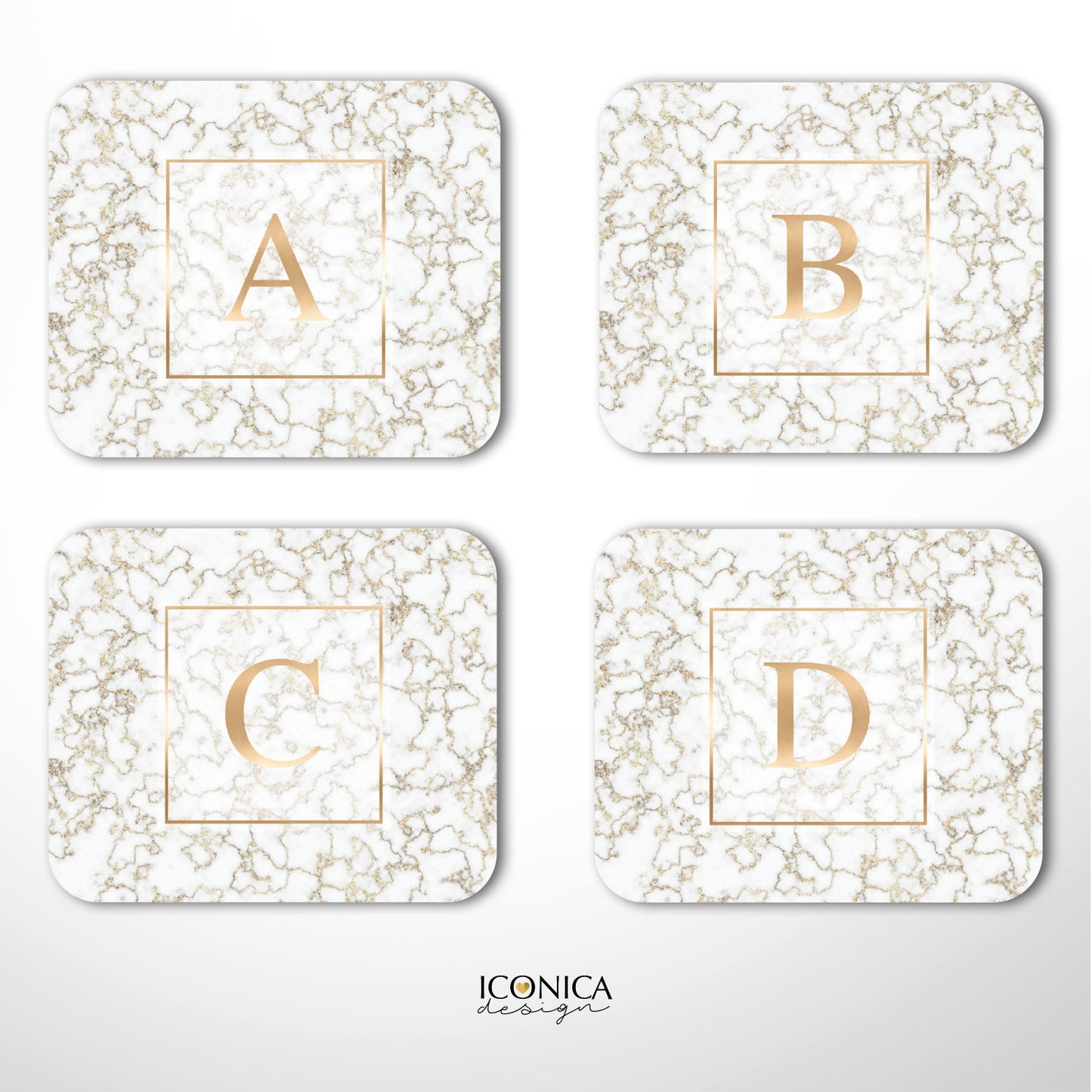 Marble Mouse Pad, Marbel and Faux Gold Foil, Personalized Gift, Custom Gift,Desk accessories,Personalized Mouse Pad MP0012