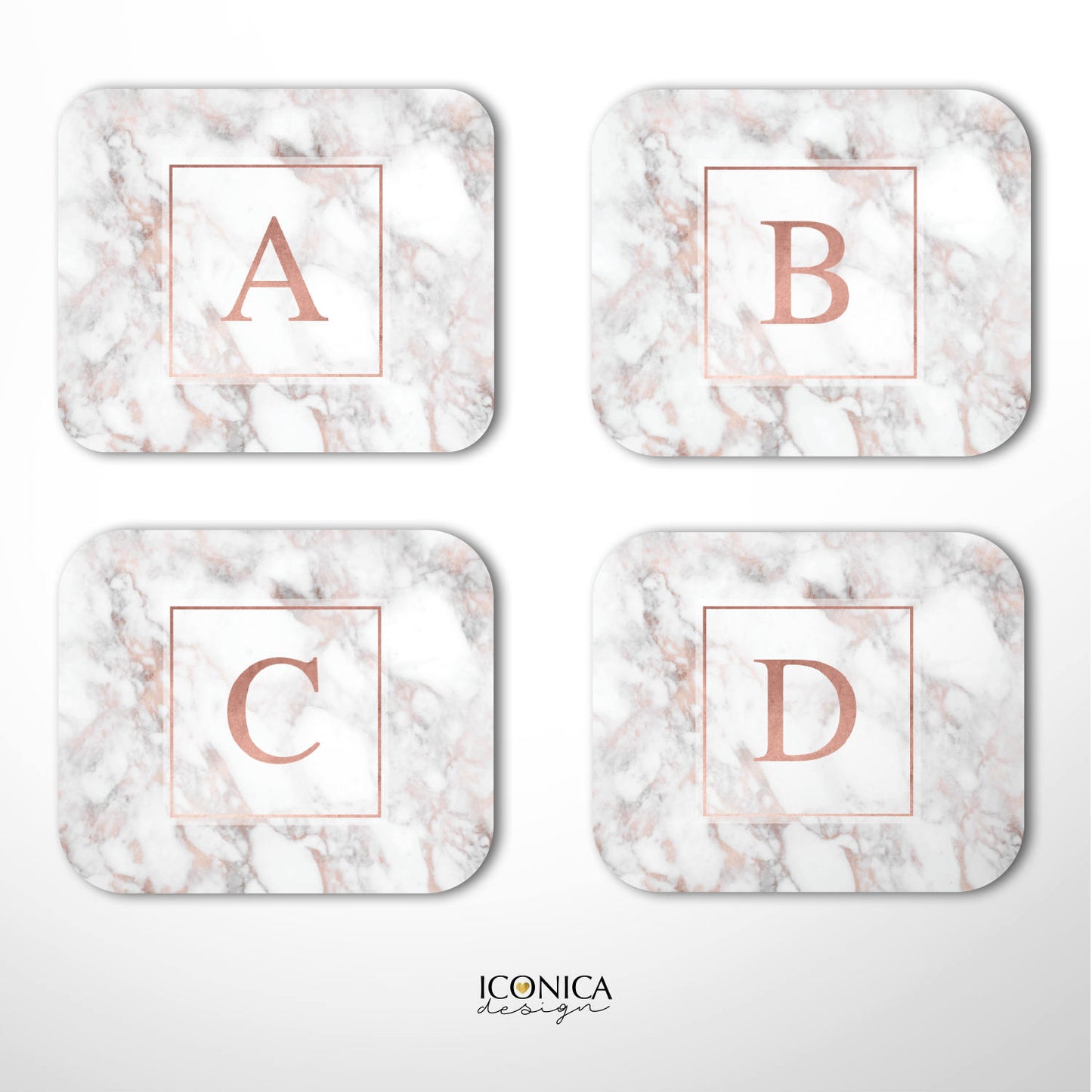Marble Mouse Pad, Marbel and Rose Gold, Personalized Gift, Custom Gift,Holiday Gifts,Desk accessories,Personalized Mouse Pad MP0001