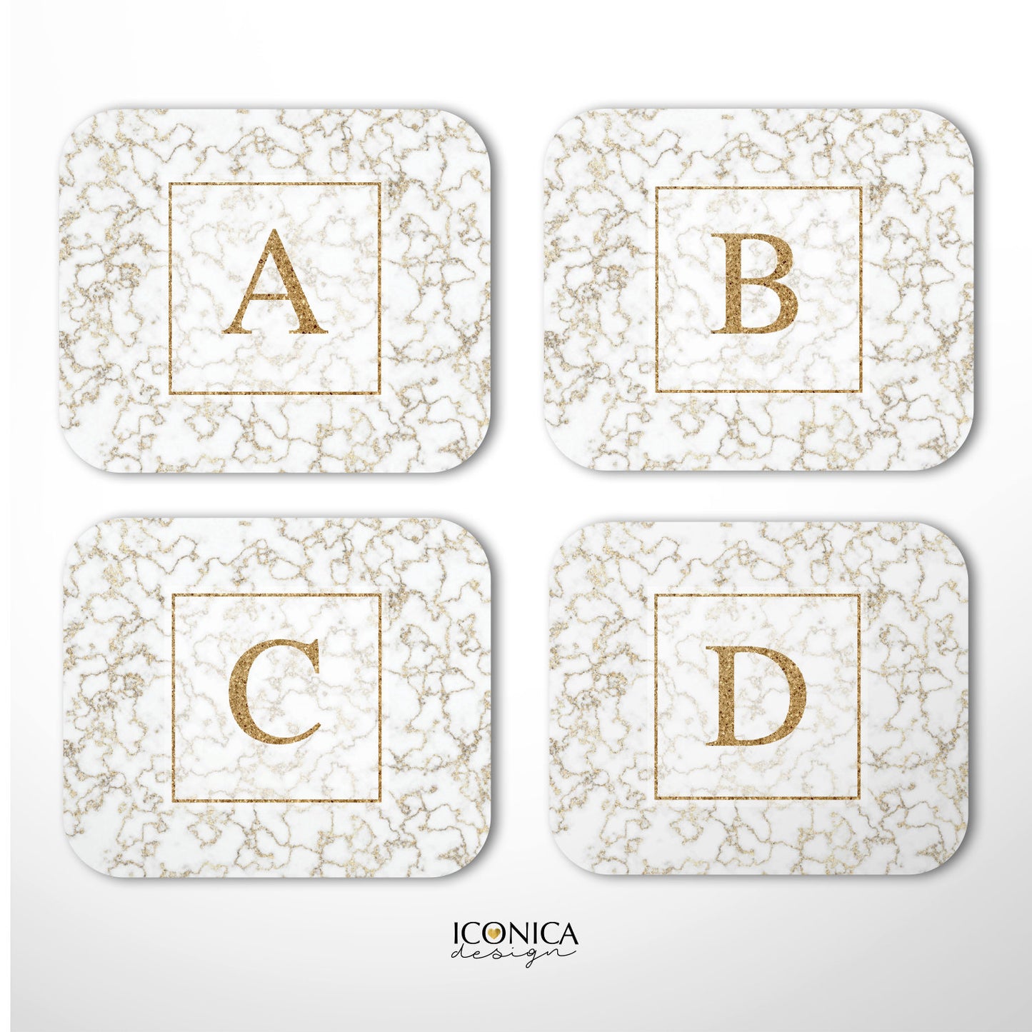 Personalized Mouse Pad, Marbel and Faux Gold,Personalized Holiday Gifts,Personalized Office Gift,Custom office decor,Desk accessories MP0008