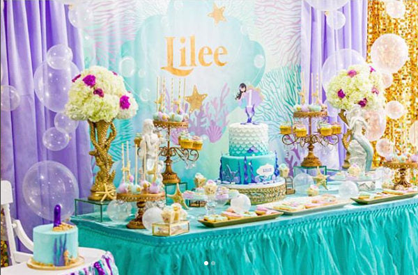 Under The Sea Backdrop, Mermaid party backdrop, Mermaid Birthday Banner, Summer Party Backdrop, Printed Or Printable BAE0022