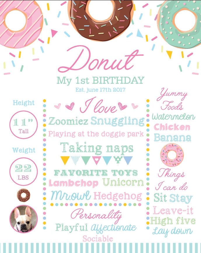 Donut Party Sign, Sprinkles Party Milestone Poster, Donut Grow up, Ice cream Party, Girls Milestones Poster