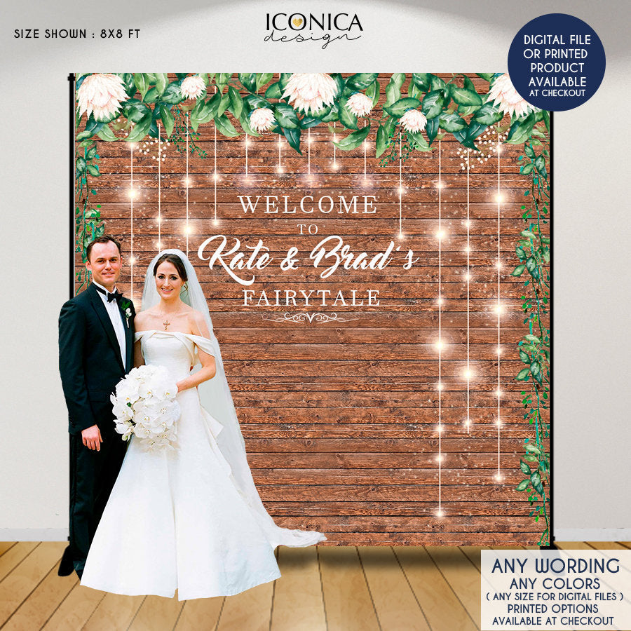 Rustic wedding backdrop, Engagement party Personalized backdrop, Rustic wedding backdrops, photo backdrop BWD0015