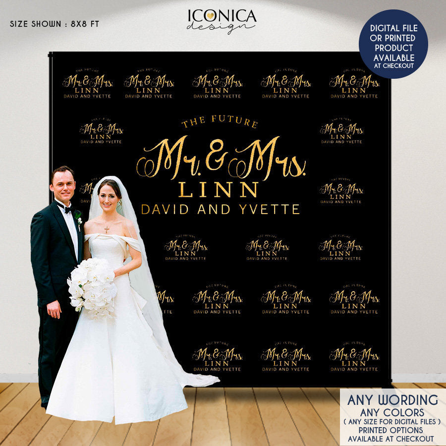 Photo Booth Backdrop, Custom Step And Repeat Backdrop, Engagement Party Banner, Wedding Backdrop Red Carpet, Printed
