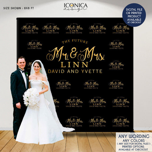 Photo Booth Backdrop, Custom Step And Repeat Backdrop, Engagement Party Banner, Wedding Backdrop Red Carpet, Printed